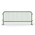 Angry Bull Barricades Interlocking Green Barricade, Removable Flat Feet, 8.5 ft. AC-HDX85-FL-GN
